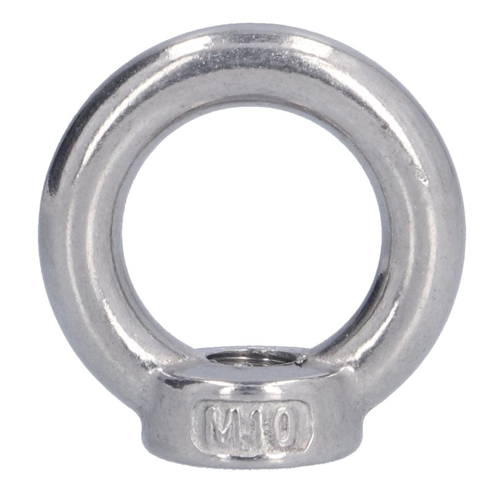 10Pcs Lifting Eye Nut Stainless Steel Ring Shape Fastener Tools for Forestry MachineryM3