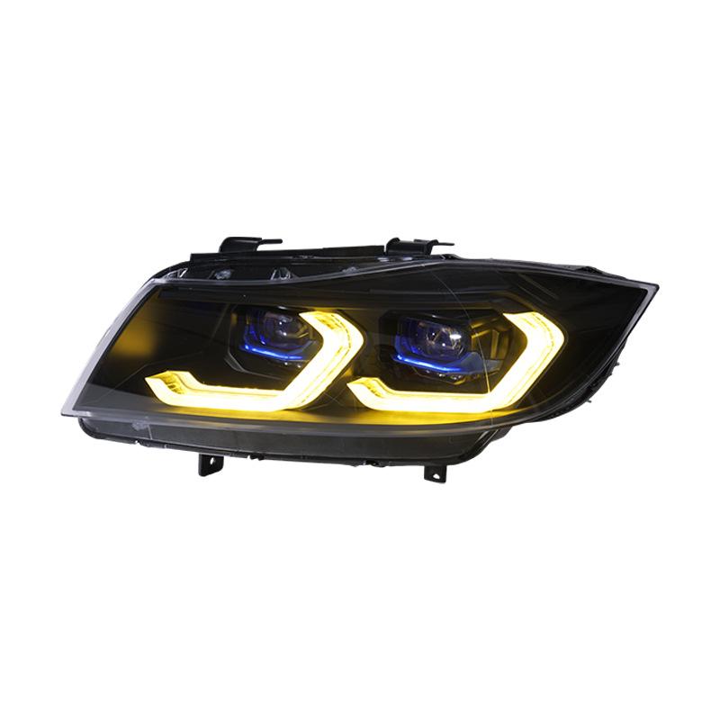 LED Projector Headlight Assembly with Bi-color DRL & Turn Signals for 05-12 BMW 3 Series E90