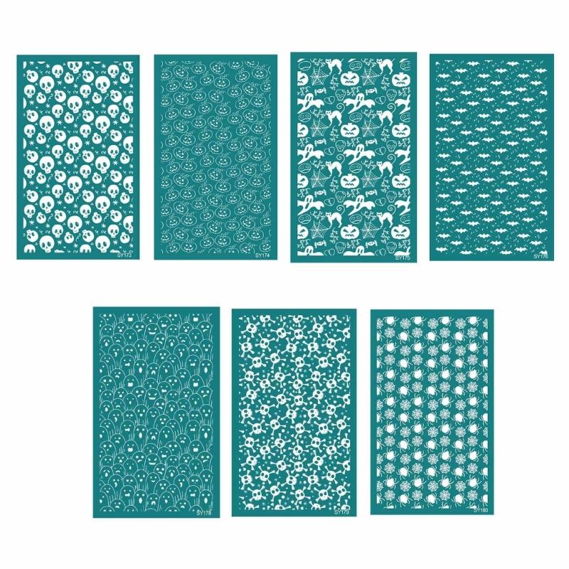 Silk Screen Printing Stencils for Painting on Clay, Fabric, Wood, Self-Adhesive Silkscreen Stencils for Jewelry Making