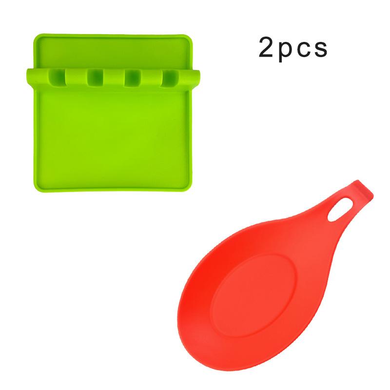 Silikon Küchenutensilien Ablage, Küchenspatel, Suppenlöffel, Silikon Löffelablage, Haushalt Dick Isolierte Silikon Löffelunterlage