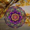 10 Inch Hanging Wind Chime with Mandala Flower Design Rotating Art Perfect for Balcony Garden Decoration Gift for Relatives Friends