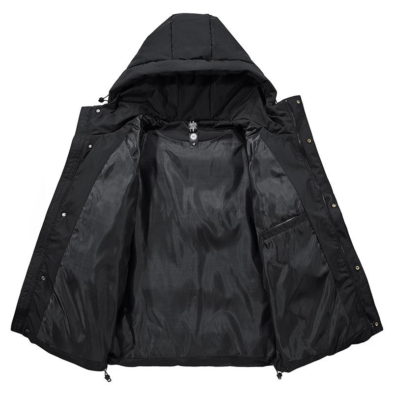 Abrigo de Algodón con Capucha de Invierno para Hombre Ropa de Algodón Yurong Chaqueta de Algodón Holgada Versátil Estilo Hong Kong Grueso Acolchado Estilo Pareja