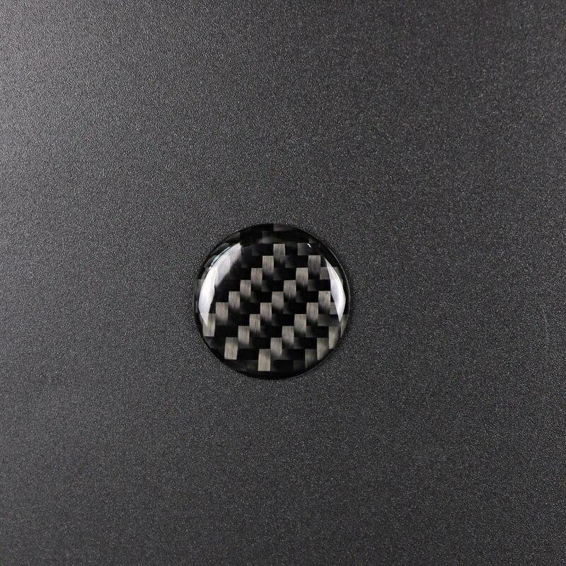 2PCS Real Carbon Fiber Car Center Konsole Multimedia Volumen Taste Abdeckung Schutz Trim Für Mazda 3 6 CX-5 CX-9 2017