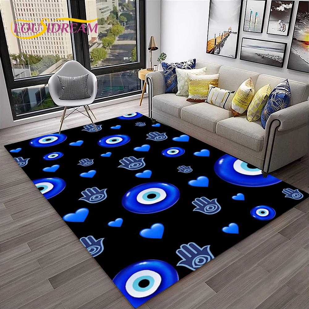 Oko Proroka, Oko Horusa, Nazar Drzewo Życia Dywanik Dywan do Domu Salon Sypialnia Sofa Wycieraczka Dekor, Dywanik Obszarowy Antypoślizgowa Mata Podłogowa