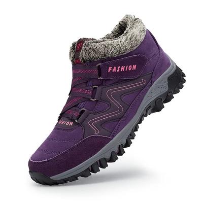 Women's Shoes Couple Style Plus Size Snow Boots Leather Warm Thick Plush Snow Boots Women Men Waterproof Non-Slip Boots Zapatos