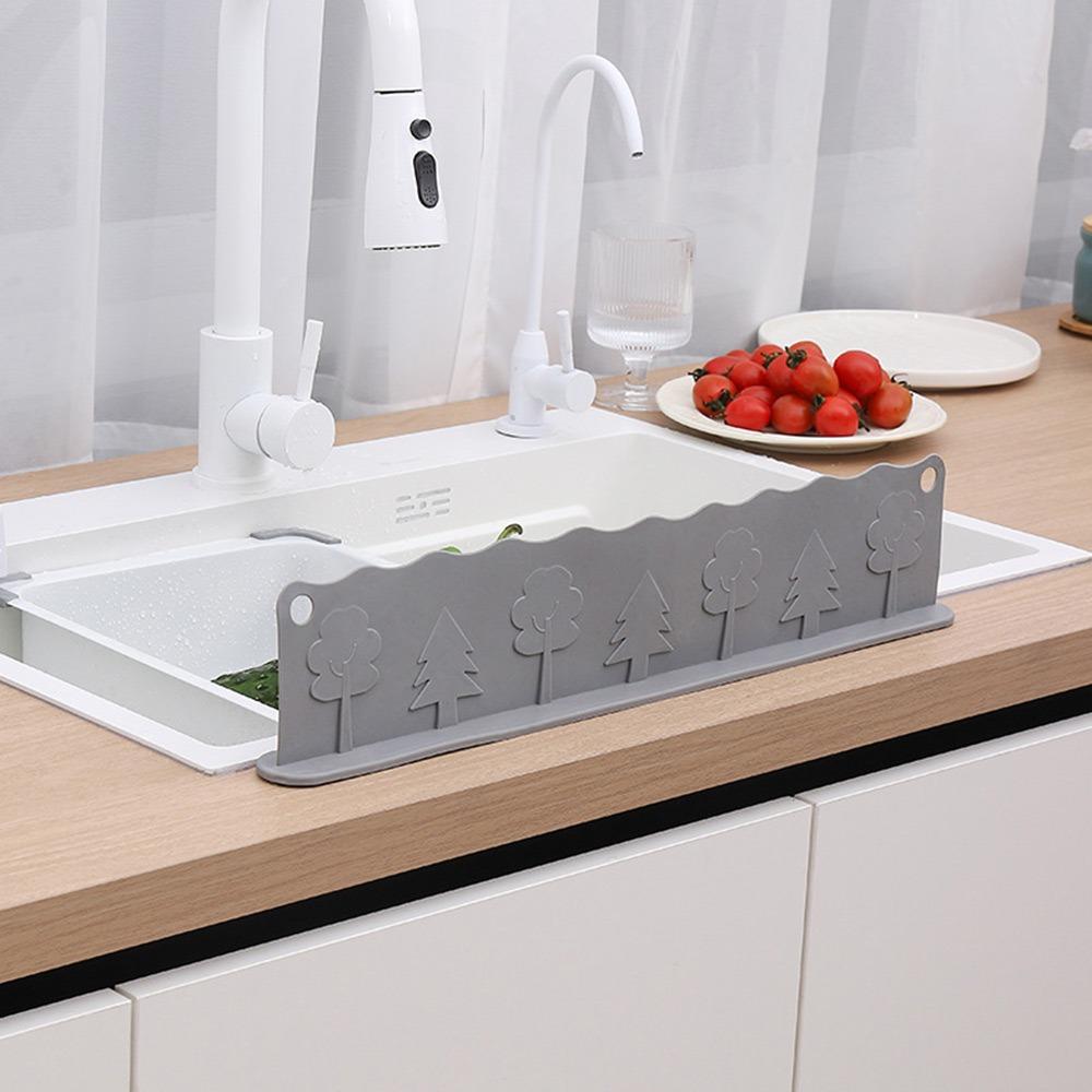 Přísavka Ochrana proti stříkající vodě Měkký silikonový deflektor vody Bar Nová deflektorová deska na vodu pro kuchyňský gadget