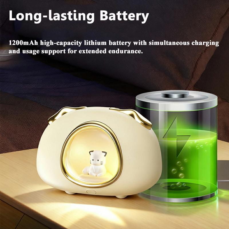 Mini Cartoon Bluetooth Speaker White Noise Sleep Aid Soundbar Wireless TWS  Connection Stereo Music Box Night Light Sleep Timer