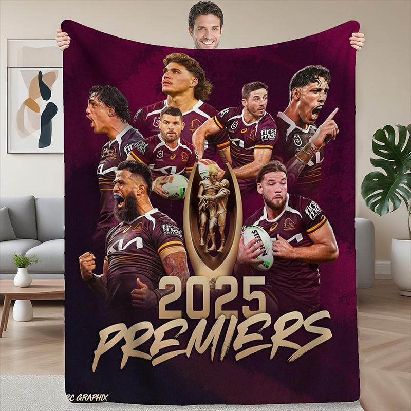 

The Broncos Clinch The 2025 Championship with a Patterned Fleece Blanket, Making It a Perfect Gift for Family Gatherings. with Exquisite Des 130x150cm