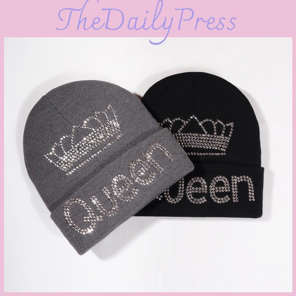 Pattern Queen Crown Winter Beanie Knitted Cap Warm Breathable Gifts Fashion