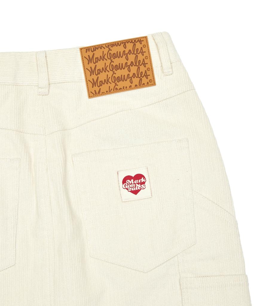 Mark Gonzales Women'S Corduroy Short Skirt - Cream