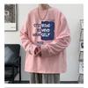Printed Autumn Winter Sweater Men's Spring and Autumn 2024 Korean New Round Neck Loose Top Chic Hong Kong Style Trendy