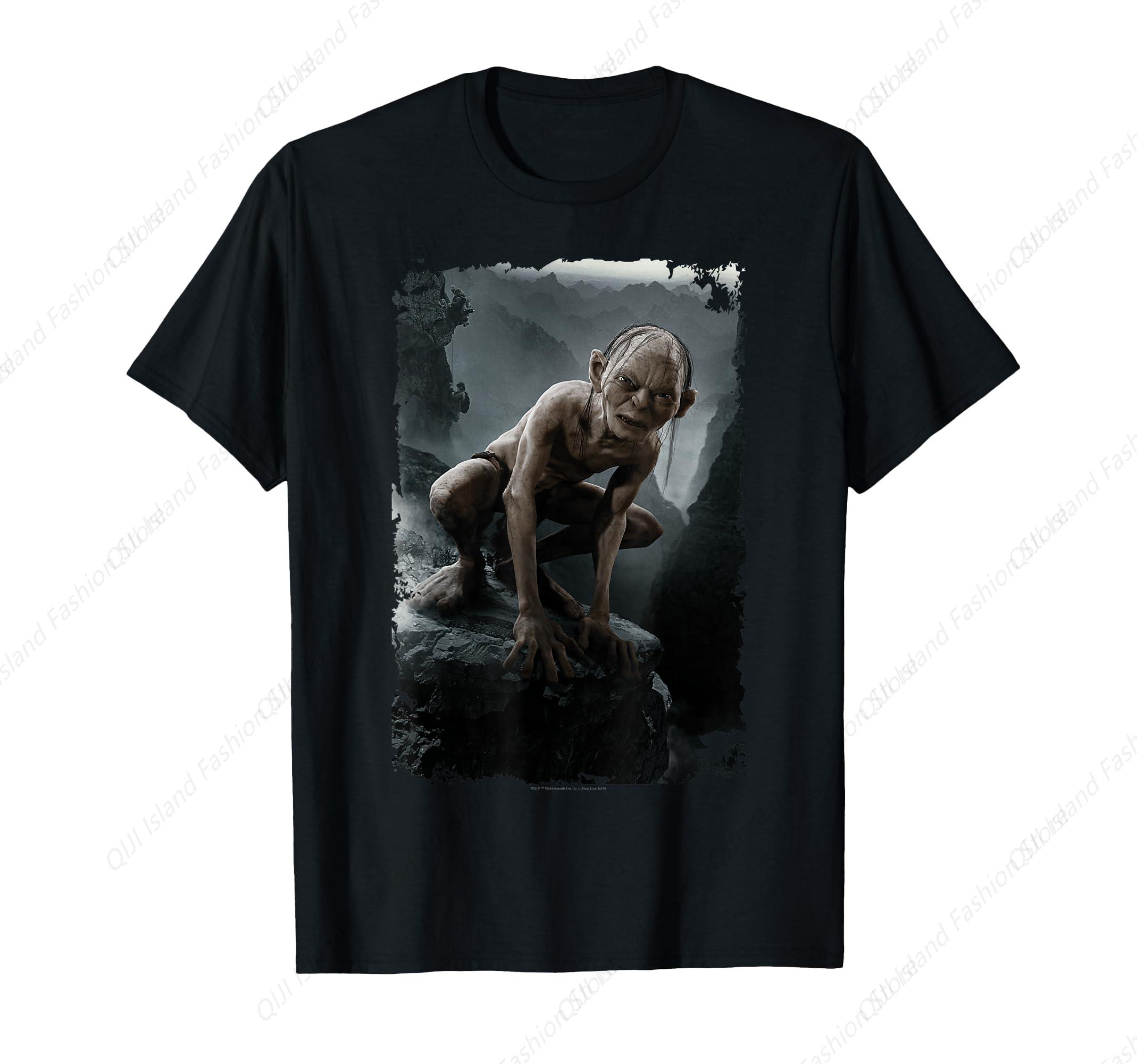 Fashion Lord Of The Rings Gollum Unisex Adults Black Cotton Modern TShirt S