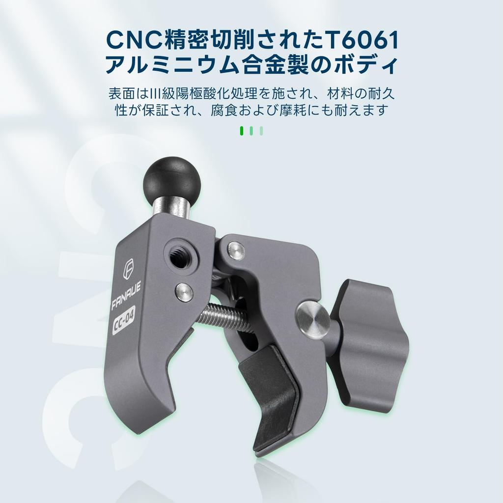 FANAUE Motorkerékpár Okostelefon Tartó Golyós Alumínium 17mm Golyós Szuper Kamera Bilincs Tartó, 13mm-52mm Tartó, Bilincs, Golyó, Tartó, Bilincs,