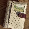 Copertina in Tessuto Diario a Foglie Mobili Stampa Pois Planner DIY Libro Registro a Mano Studenti