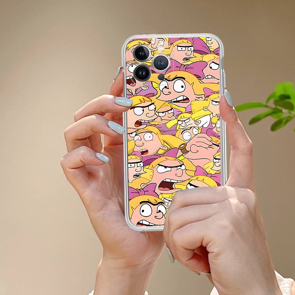 Hey A_Arnolds Cartoon For IPhone 11 12 13 14 15 16 17 Pro Max Plus 13 Mini Silicone Soft Transparent Back