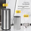 Stainless Steel Flip-Lid Trash Can