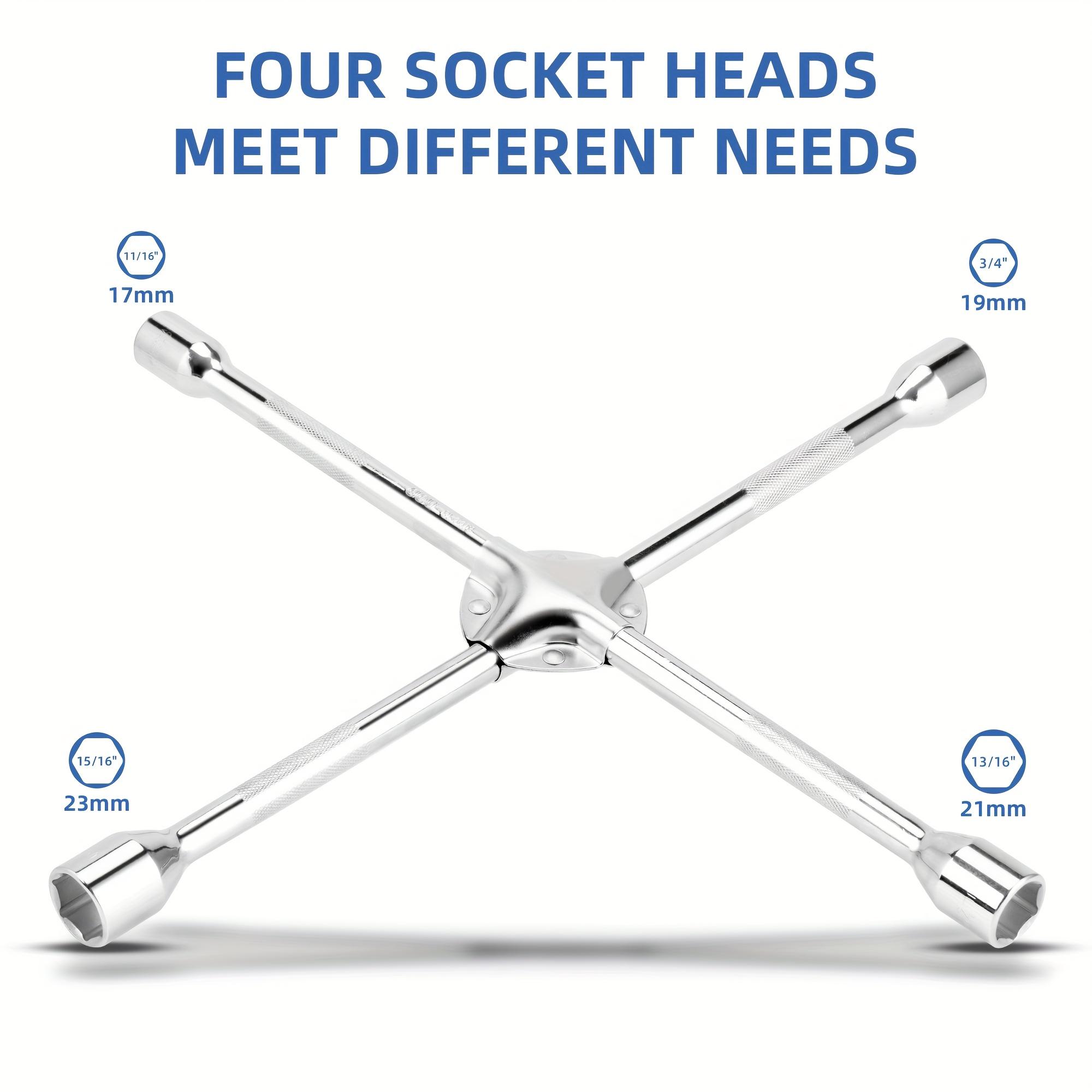 

18 Inch Universal Heavy Duty Lug Wrench 4 Way Tire Iron Wrench