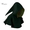Halloween Cape Hood Middelalder Death Hat Ensfarget Retro mørk stil Cosplay kostyme Sceneshow Performance Sjal Cap