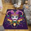 Purple clown mask Rug Floor Mat for Living Room or Bedroom Soft and Comfortable Carpet a Gift for Birthday and Holiday.MFF0918301