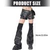 Polainas de PU y Vaqueros Cosidas con Cintura Ajustable Para Hombres Mujeres Unisex Accesorios de Moda Streetwear