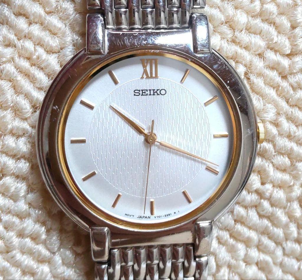 [USED] Working SEIKO Men's Quartz Watch, Silver