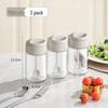Sichun Japanese Style Plastic Seasoning Jars with Integrated Spoon Lids