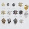 36Pcs/box Halloween 3D Nail Jewelry Alloy Spider Skull Ornament Nail Art Decoration