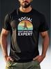 Men'S Fun Style 'Social Distancing Expert' Bigfoot Print T-Shirt