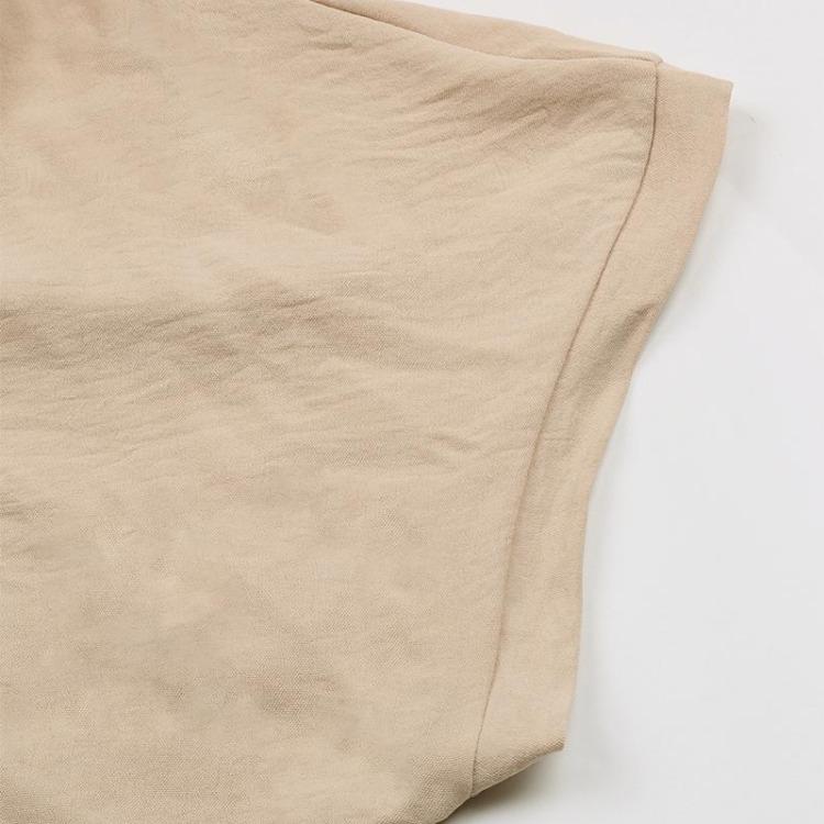 Contrast Blouse Collar Breasted Loose Casual Polo Short Sleeve Single Top Summer Women