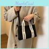 Fashionable Canvas Tote Bag With Alphabet Print Shoulder Bag For Women