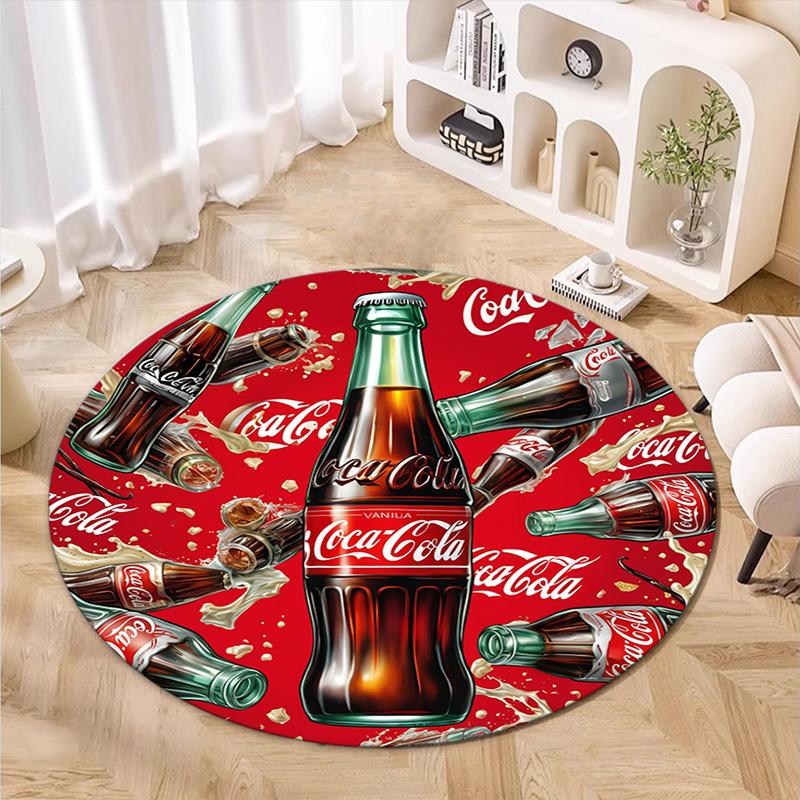 Christmas Gift Halloween Theme Bear Truck Coca Cola Round Carpet Soft Home Decoration Corridor Table and Chair Anti Slip Outdoor Floor Mat Carpet H14