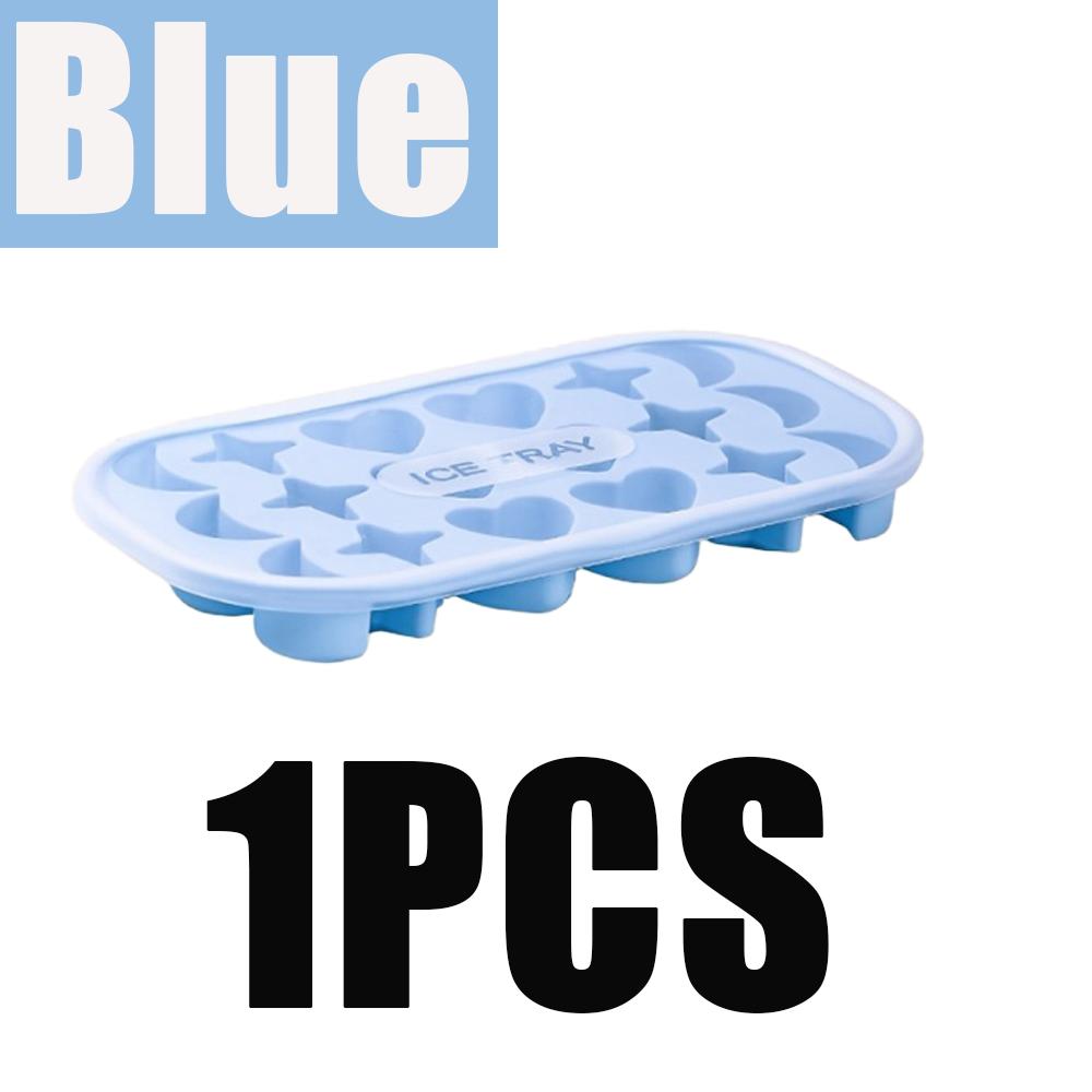 Silikon Eiswürfelform mit Deckel Eisform mit Mond Stern und herzförmiger Form für Kühlung Getränke Whiskey Wodka Cocktails