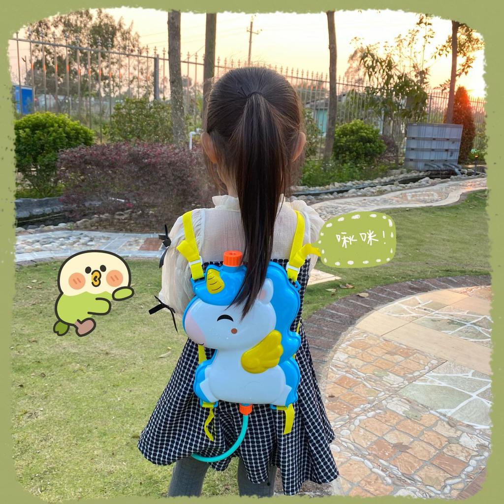 Children'S Backpack Water Gun Toy Beach Water Gun Large Capacity Pull-Out Water Gun