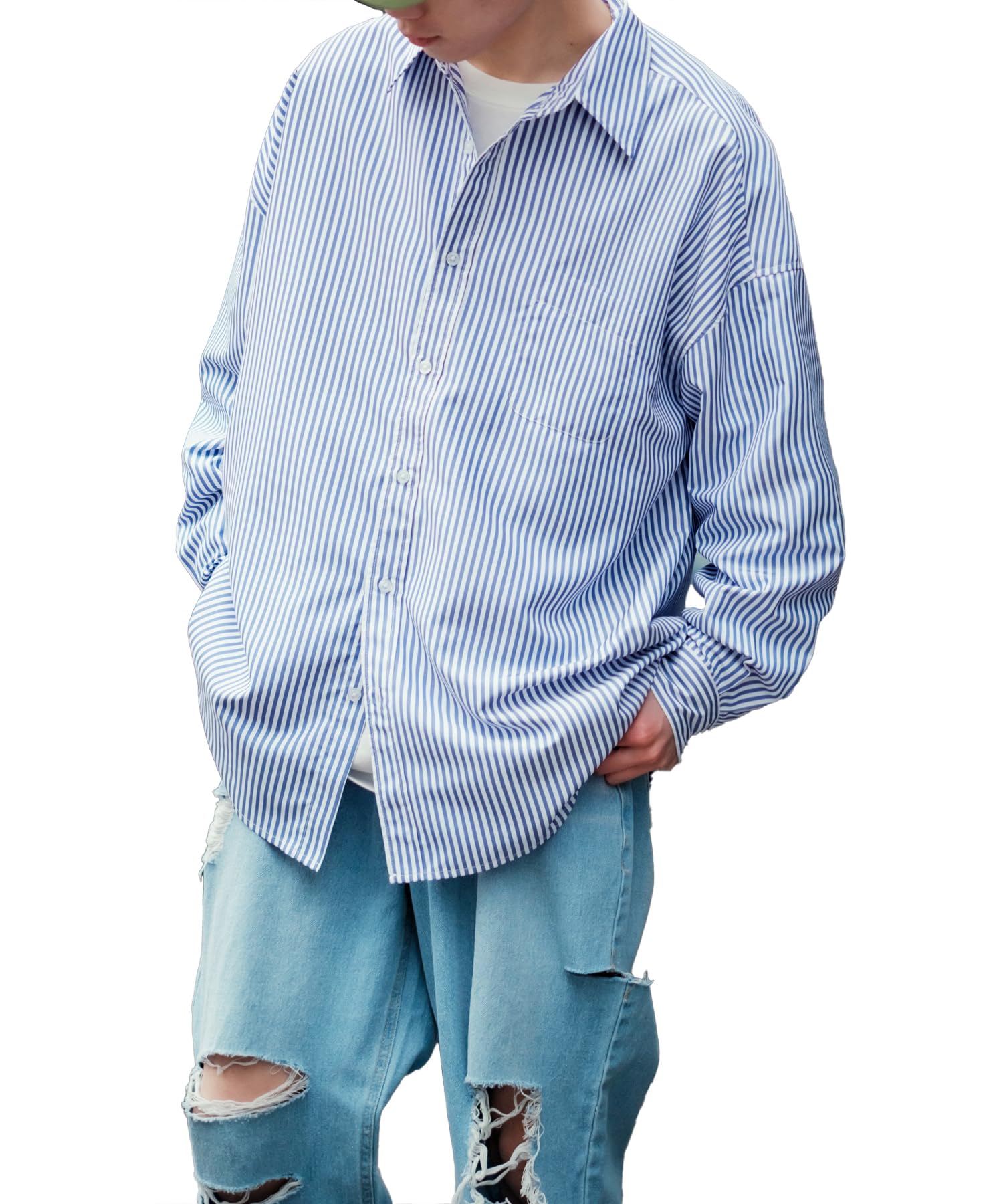 

[УЛУЧШАЕТ] [NULL] Полосатая рубашка с длинным рукавом