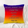 Funny Hug Me Cushion Cover Natural Linen Organic Fabric Double-Sided Printing Sofa Home Decor Gift Pillow Cover