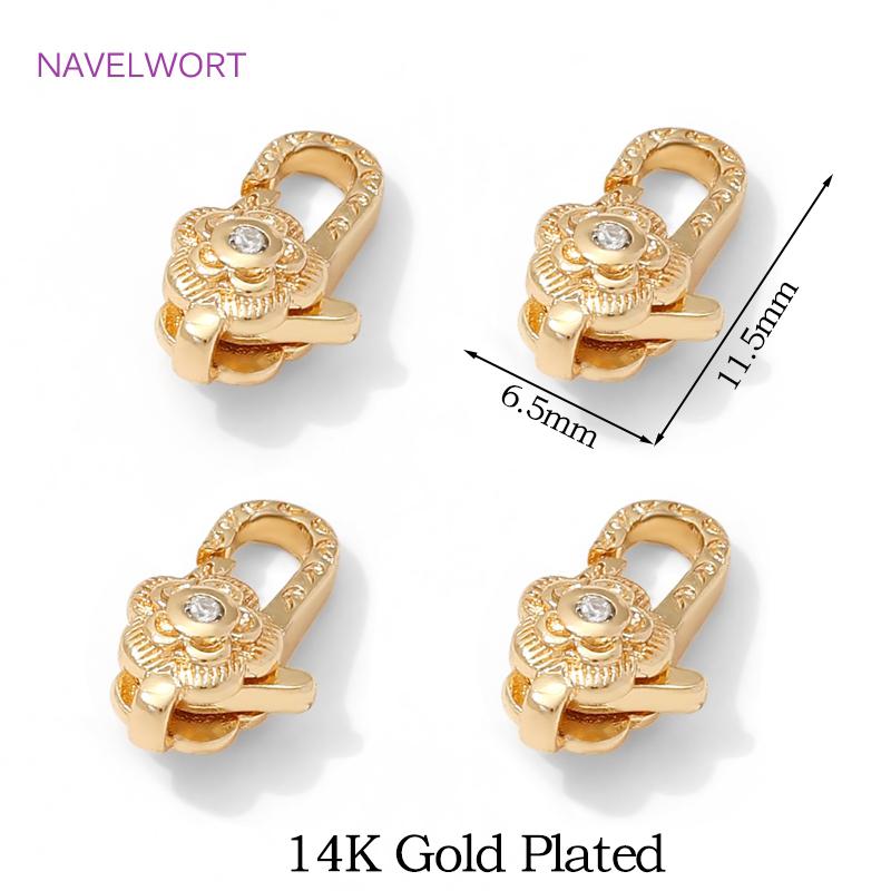 

Позолоченная латунь 14K Застежки-карабины Коннекторы, Крепежные элементы для браслетов, Застежки для бижутерии, Аксессуары для изготовления бижутерии своими руками 2 pieces