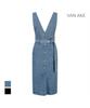 VANAKE Belted V-Neck Denim Dress_Vb44Dou201A