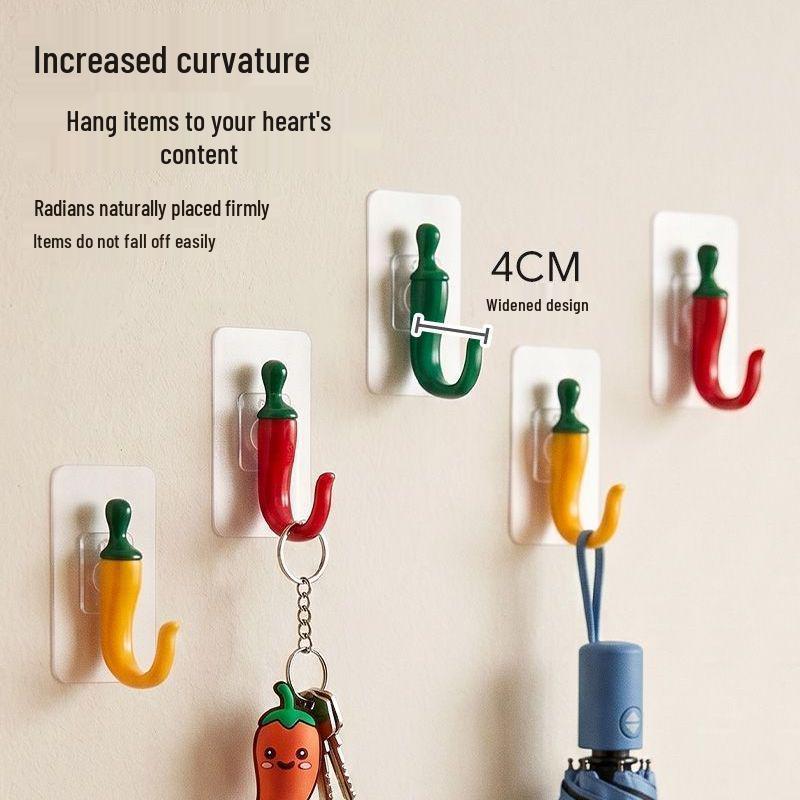 Chili Hook Strong Adhesive Wall-Mounted Key & Clothes Hook