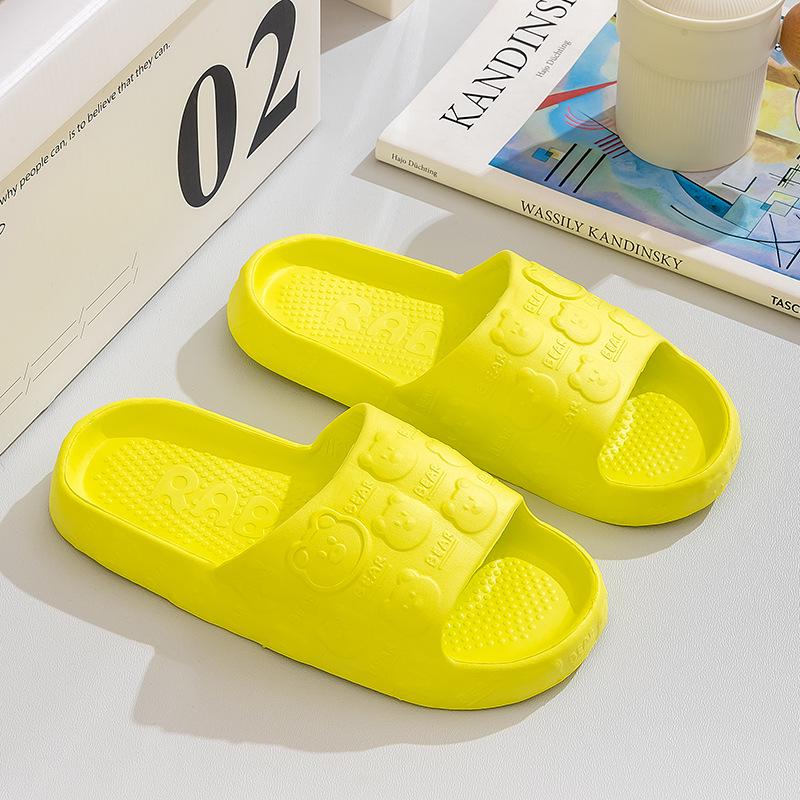 Qidashun Lightweight Foam Bear Home Slippers - Unisex Sandals for Summer