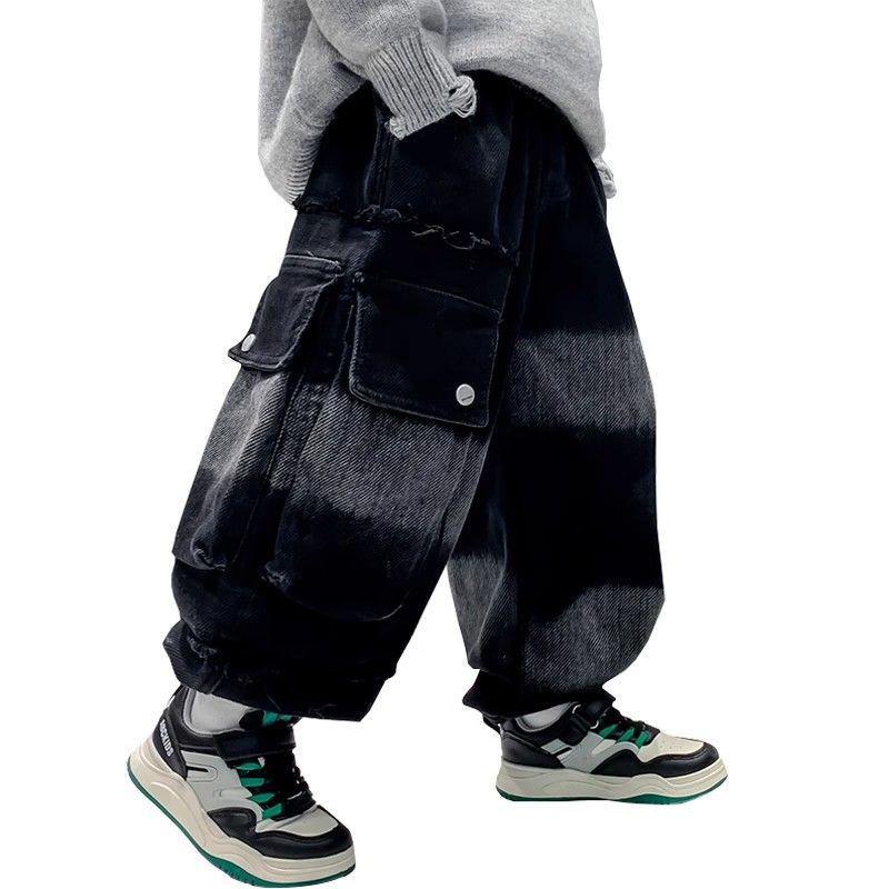 Boys' Wide-Leg Jeans - 2025 Spring/Autumn Street Style