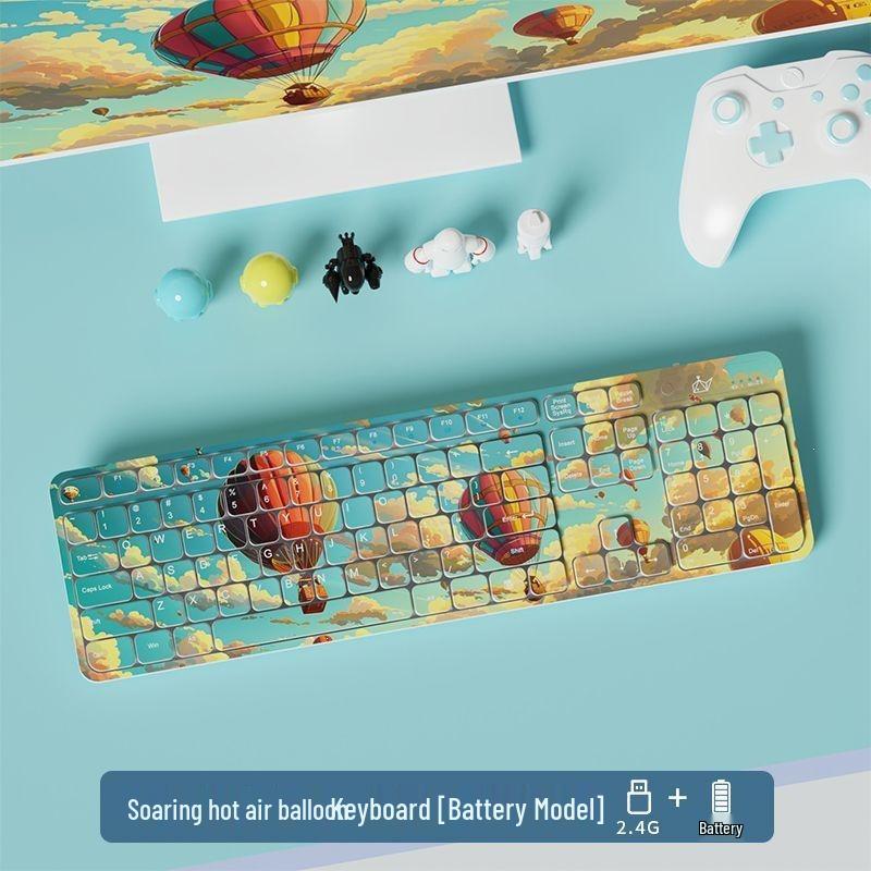Silent Wired Mechanical-Feel Keyboard for Gaming and Office Use