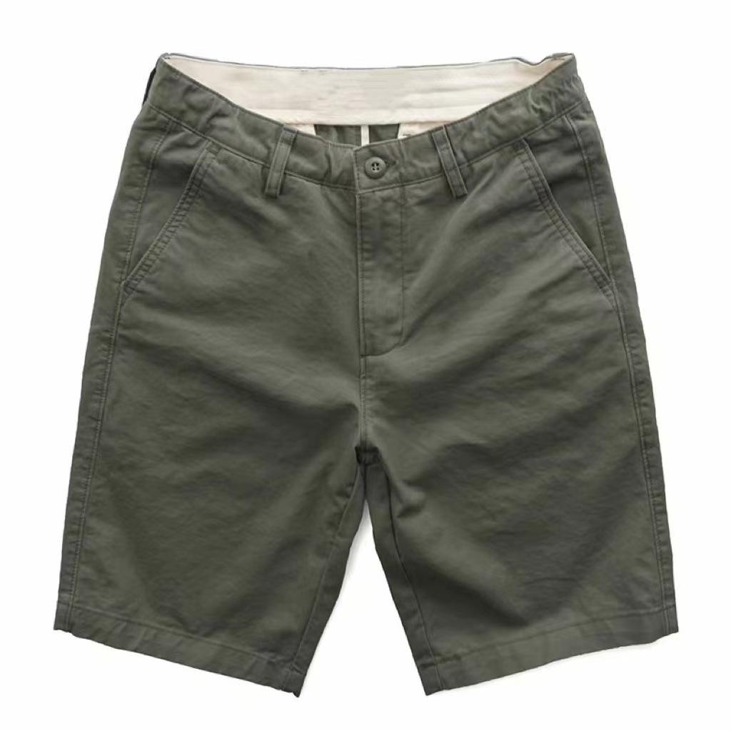 Men's 2022 Summer Elastic Waist Casual Shorts - Solid Color, Korean Style, Trendy, with Drawstring.
