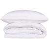 Parure de lit - 1 housse de couette 220 x 240 cm + 2 taies d'oreiller 60 x 60 cm - Satiné 100% coton - Blanc
