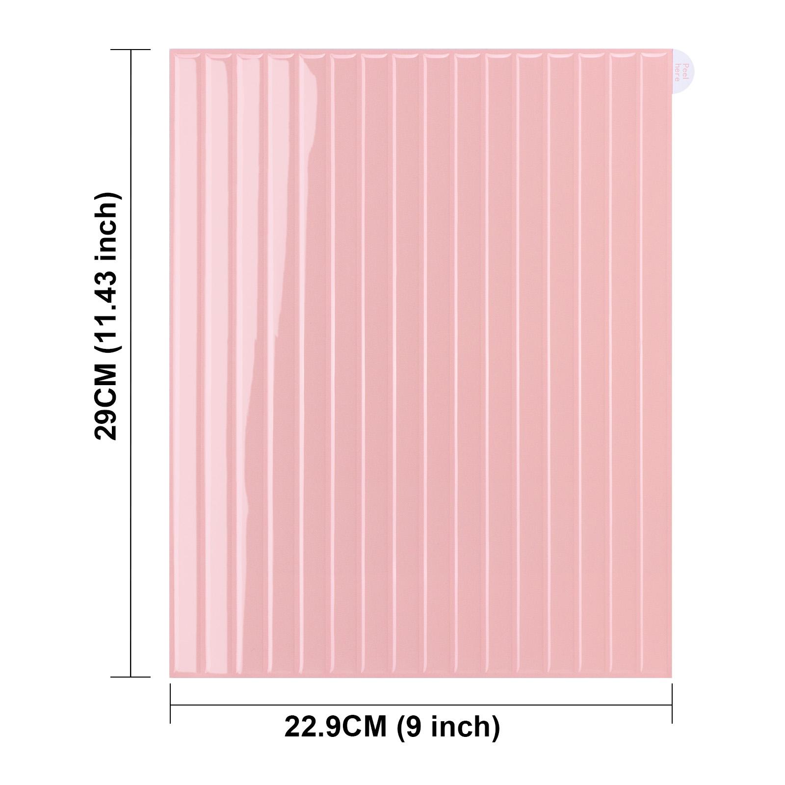 

10PCS 3D Multi-color Striped Wall Sticker Peel and Stick Wall Protective Film Waterproof Vinyl Tile Wallpaper Glossy Wall Panel 10 Sheets