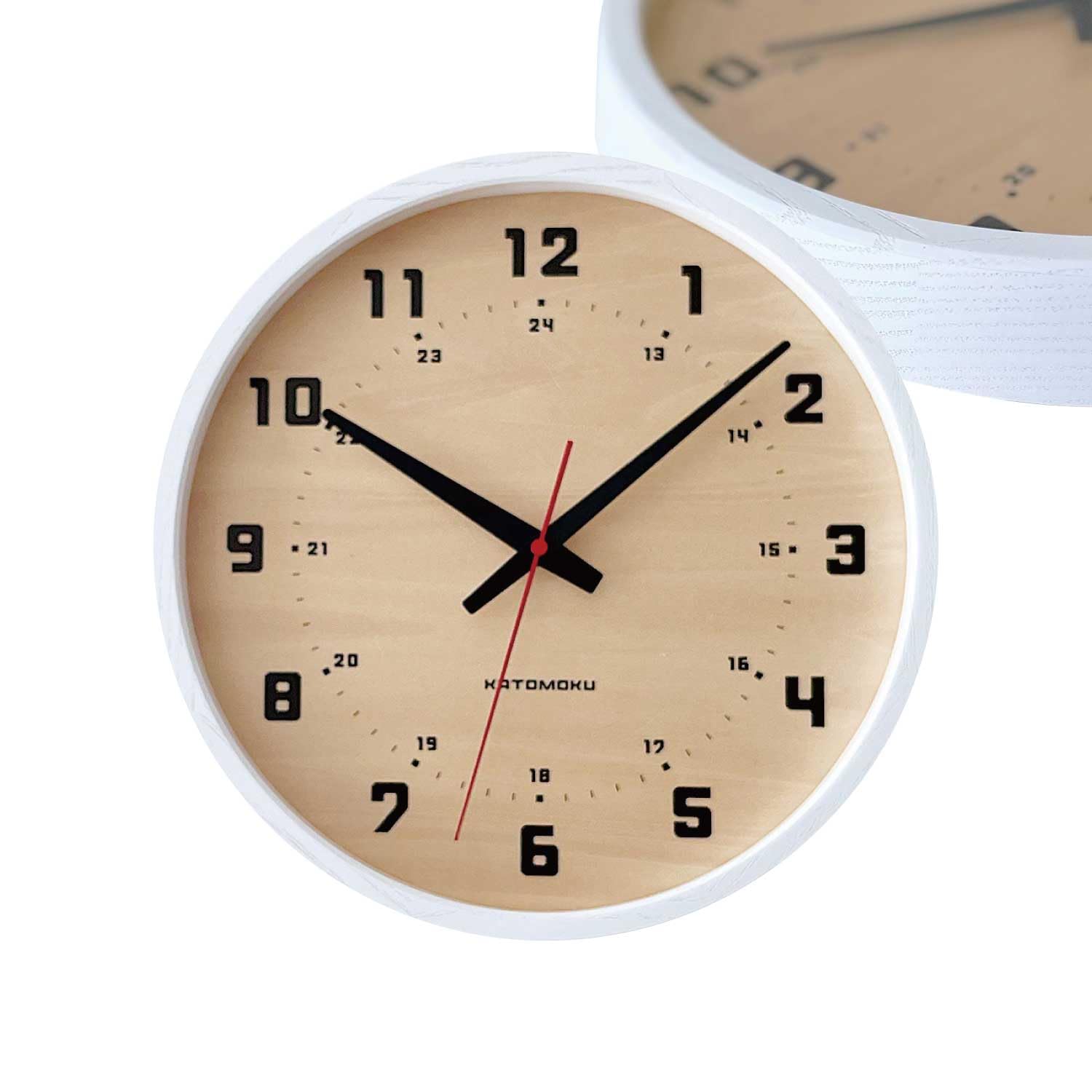 

KATOMOKU muku clock 8 White Wall Continuous Second Diameter km-81WHRC Clock, Hand, 30.0cm (Radio-controlled)