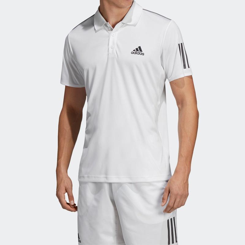 adidas Club 3STR Polo Tennis Sports Polo Shirt White Men's DU0849