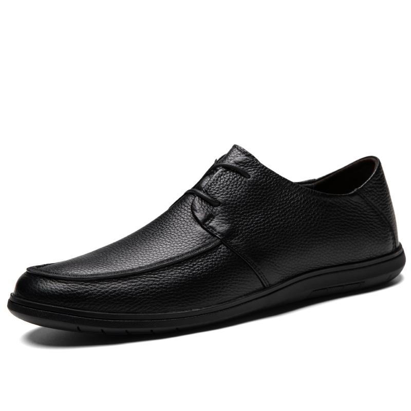 

Модные плоские дизайнерские мужские туфли ручной работы для отдыха и бизнеса 2025Новые трендовые минималистичные рабочие туфли на шнуровке, формальные туфли из натуральной кожи 45