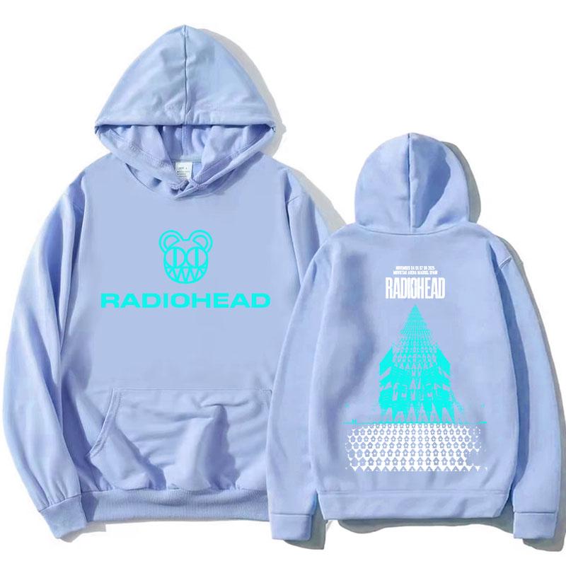 Rock Band Radiohead Trasa 2025 Listopad Bluzy Polarowe Zimowe Długi Rękaw Bluzy z Kapturem Casualowa Moda Męskie/Damskie Pulowery
