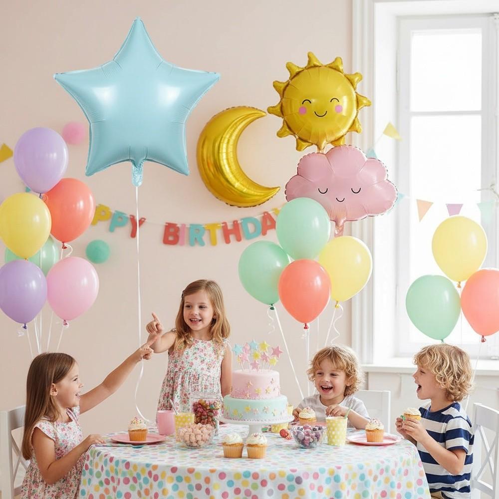 30 Inch Aluminum Film Balloons Matte Finish Film Texture Wedding Balloons Solid Color Star Balloons