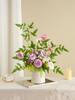 Elegant High-End Artificial Flowers with Ceramic Vase Decor – Luxurious Living Room Arrangement